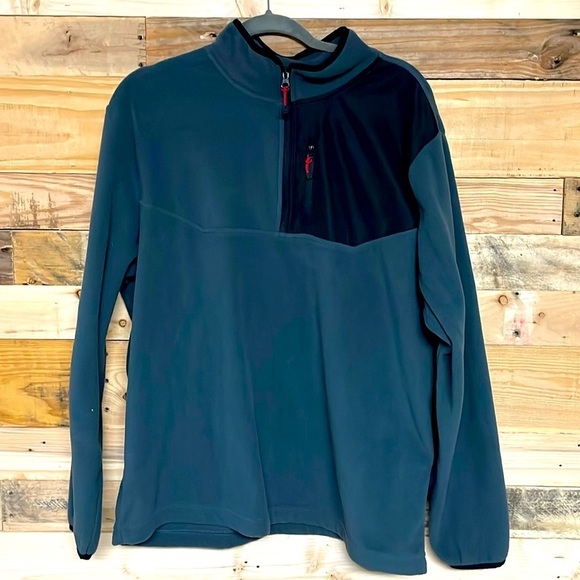 Starter size large (42-44) gray quarter zip fleece pullover top - Picture 1 of 8
